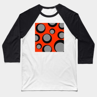 red grey and black pop art pattern Baseball T-Shirt